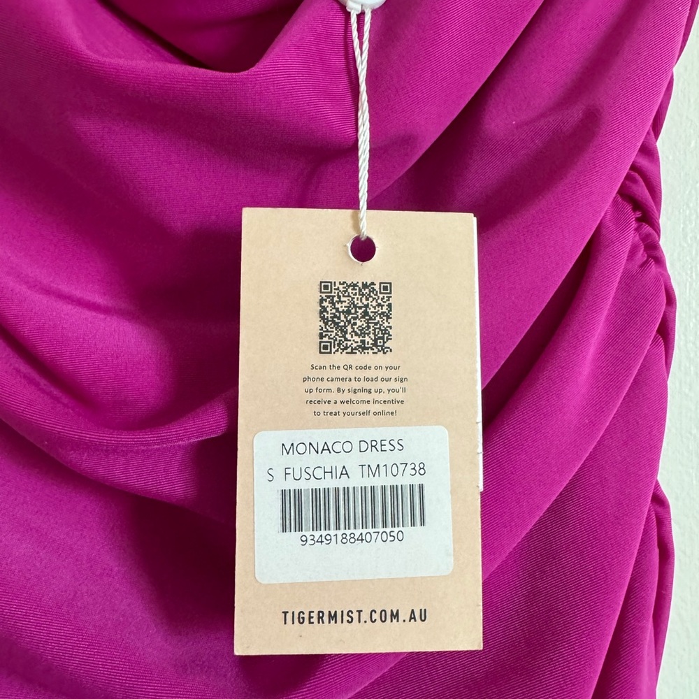 Tiger Mist Fuchsia Ruched Mini Dress - Picture 5 of 5